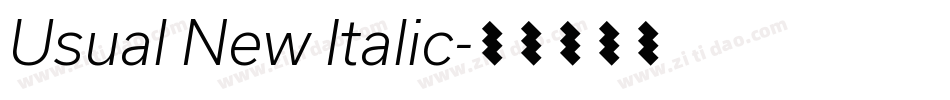 Usual New Italic字体转换